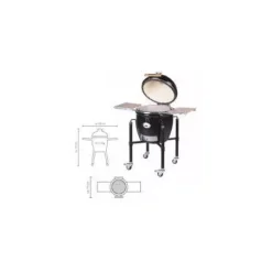 Barbecue Ceramique MONOLITH Classic Pro Série 2.0 Noir Avec Chariot -Napo Barbecues Magasin barbecue ceramique monolith classic serie pro10 noir avec chariot 3