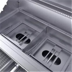 Barbecue Encastrable Hybride Charbon De Bois & Gaz 42" - 106cm - SUNSTONE -Napo Barbecues Magasin barbecue hybride gaz charbon de bois 76cm 11