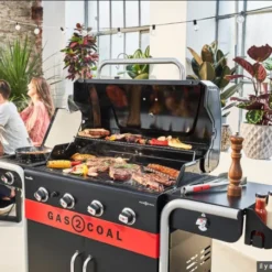 Barbecue Hybride Gaz & Charbon Gas2Coal 440 2.0 4 Brûleurs -Napo Barbecues Magasin barbecue hybride gaz charbon gas2coal 20 4 bruleurs 2