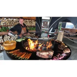 Brasero OFYR XL Plancha Acier Corten Pied 50cm -Napo Barbecues Magasin brasero ofyr xl plancha acier cortene pied 50cm 3