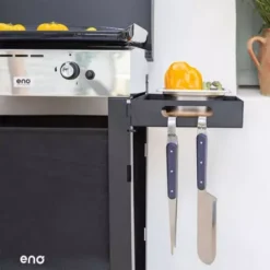 Combo Plancha Gaz Initial 65 + Chariot Acier Noir - ENO -Napo Barbecues Magasin combo plancha gaz initial 65 chariot acier noir 3