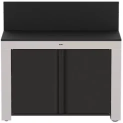 Meuble De Cuisine Inox Et Acier Galvanisé Noir FELIX 120 X 60 - ENO