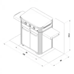 Combo Plancha Enosign Gaz 80 Inox 2023 Avec Capot Inox - ENO -Napo Barbecues Magasin pack combo plancha enosign gaz 80 inox 5