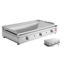 Pack Plancha Gaz PLANET Chef 80 + Capot à Charnieres -Napo Barbecues Magasin pack plancha chef 80 capot a charnieres 2