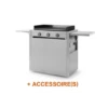 Pack + Plancha Modern 75 Gaz Inox Sur Chariot