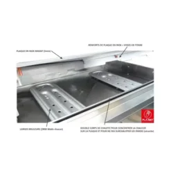 Plancha Gaz PLANET Chef 55 Plaque Inox Lisse (Réf. 0201136) -Napo Barbecues Magasin plancha gaz planet chef 55 plaque inox lisse 2