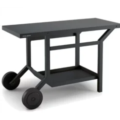 Table Roulante Acier Noir Pour Plancha Tra N