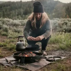 Tapis De Protection De Sol Cow Boy 90 X 90cm - BAREBONES -Napo Barbecues Magasin tapis de protection de sol cow boy 45 x 45cm 2